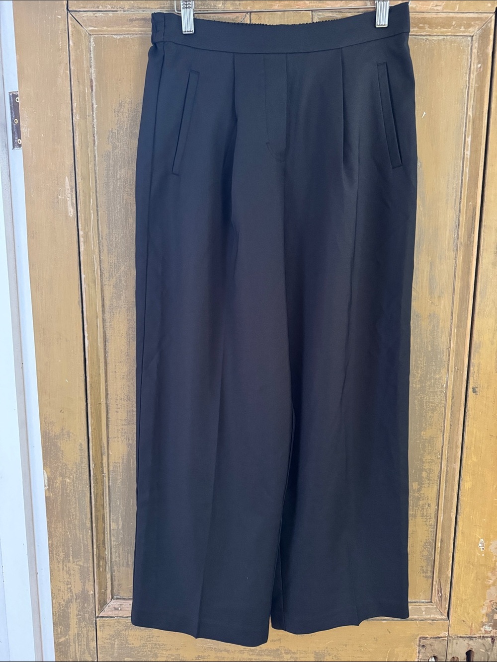 Women’s ICHI Black Wide-Leg Dress Pants